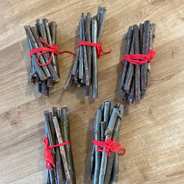 Magical 15 Pieces  Alder Wood Sticks In Different Sizes (15cm - 22cm Long) Dried And Blessed On Our Altar