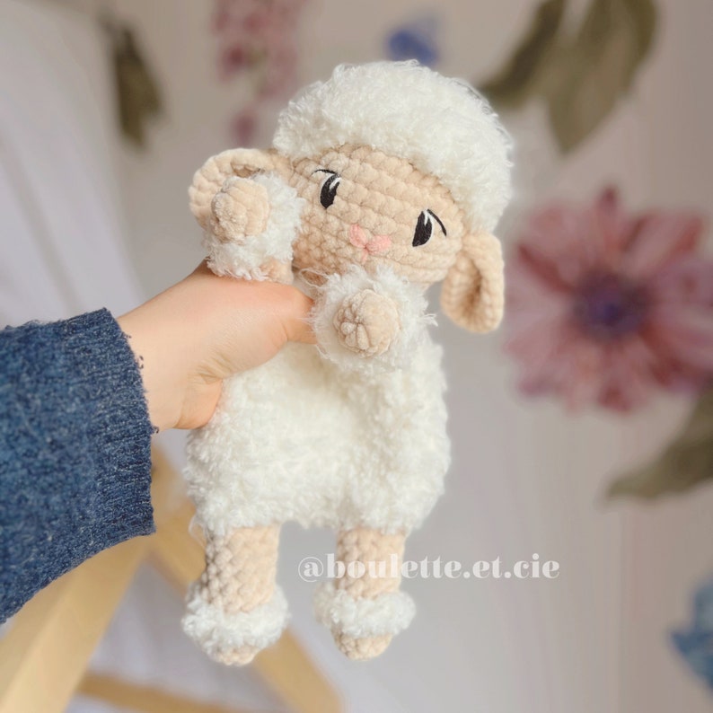 WOOLLY the lamb Crochet Pattern Sheep Snuggler Sheep comforter Crochet Tutorial Pattern image 9