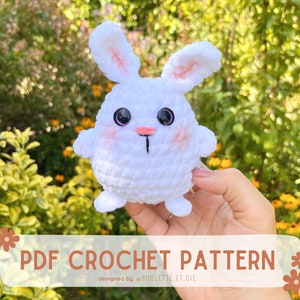 Chubby Bunny Easy Crochet Pattern Chubby Bunny Tutorial Pattern Crochet Facile image 1