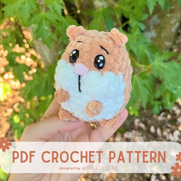 Chubby Hamster - No Sew Crochet Pattern - Hamster Potelé - Tutoriel Crochet