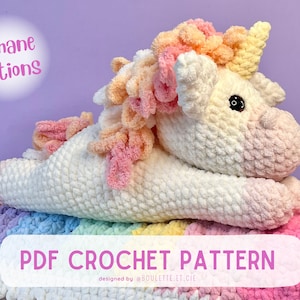 Coco o Unicórnio - Amigurumi - Padrão de Crochê PDF - Pelúcia Unicórnio de Crochê Fácil