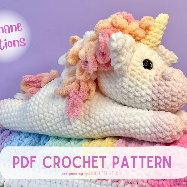 Coco the Unicorn - Amigurumi Crochet Pattern - Peluche Licorne - Modèle Crochet - PDF English Français
