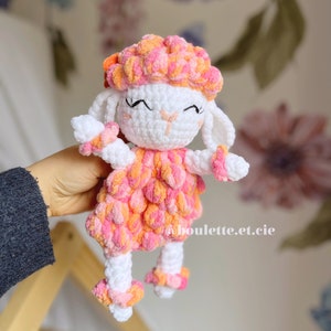 WOOLLY the lamb Crochet Pattern Sheep Snuggler Sheep comforter Crochet Tutorial Pattern image 7