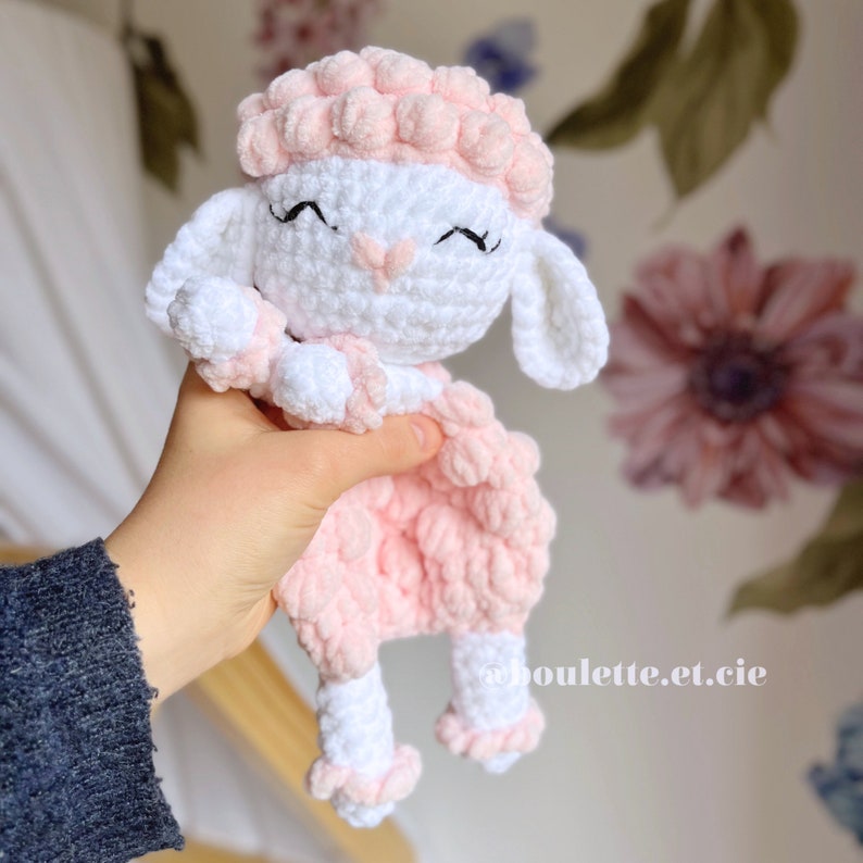 WOOLLY the lamb Crochet Pattern Sheep Snuggler Sheep comforter Crochet Tutorial Pattern image 8