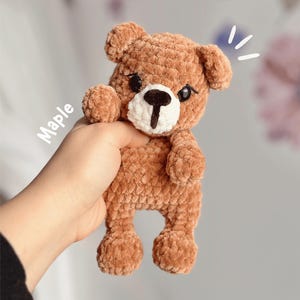 Maple the Squishy Bear - Padrão de crochê em PDF - Ursinho de pelúcia em crochê - Panda de crochê - Amigurumi