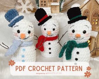Sam the Snowman - Crochet Pattern - Snowman - Crochet Pattern - Easy Christmas Amigurumi