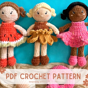 Poppy the summer doll - crochet pattern - crochet tutorial - amigurumi doll - doll - soft doll