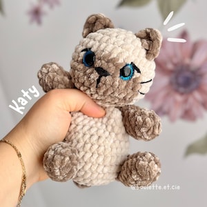 Katy the Squishy Kitty - 6 gatos em 1 - Padrão de crochê PDF - Fácil Amigurumi Gato, Kitty, Kitten Plushie