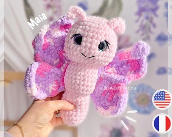 Maia der Schmetterling - PDF Häkelanleitung - Maia der Schmetterling - Anleitung - Süßes Amigurumi-Plüschtier