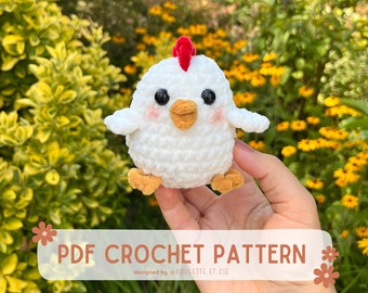 Chubby Chicken and Chick - Easy Crochet - Poule Potelée - Poussin - Tutoriel de Crochet Facile