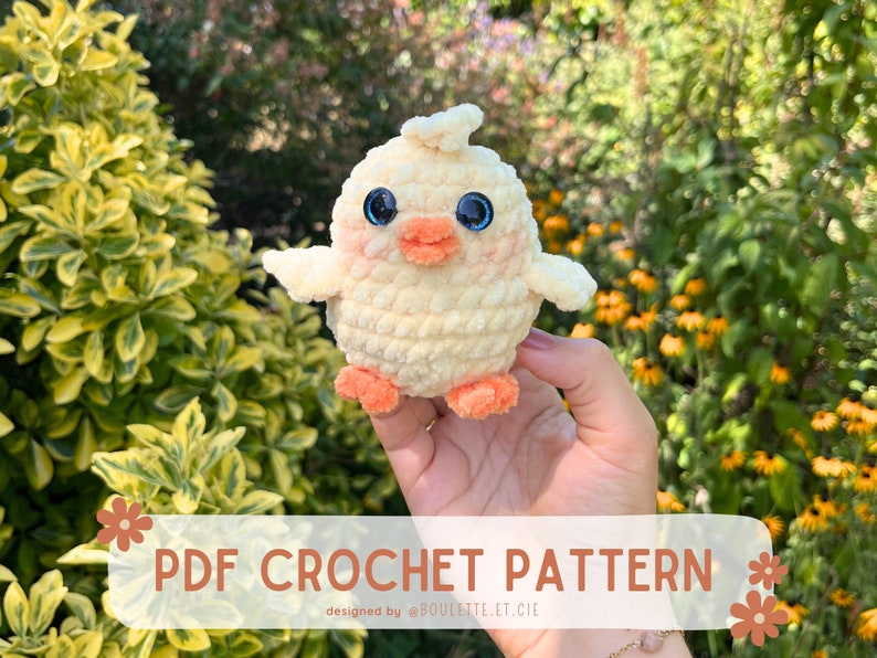 Chubby Chicken and Chick Easy Crochet Poule Potelée Poussin Tutoriel de Crochet Facile image 2