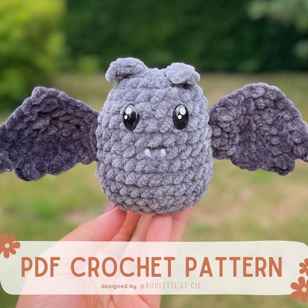 Chubby Bat - Easy Crochet Pattern - Chauve-souris - Tutoriel de Crochet Facile