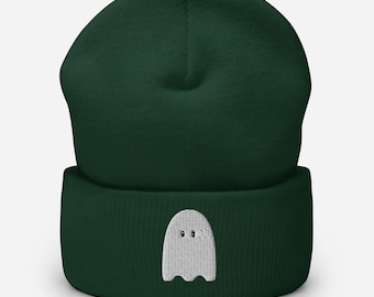 Gorro de invierno unisex con bordado de fantasma