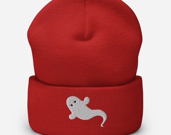 Gorro de invierno unisex de acrílico con bordado de fantasma.