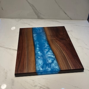 Black Walnut live edge epoxy charcuterie board/serving tray