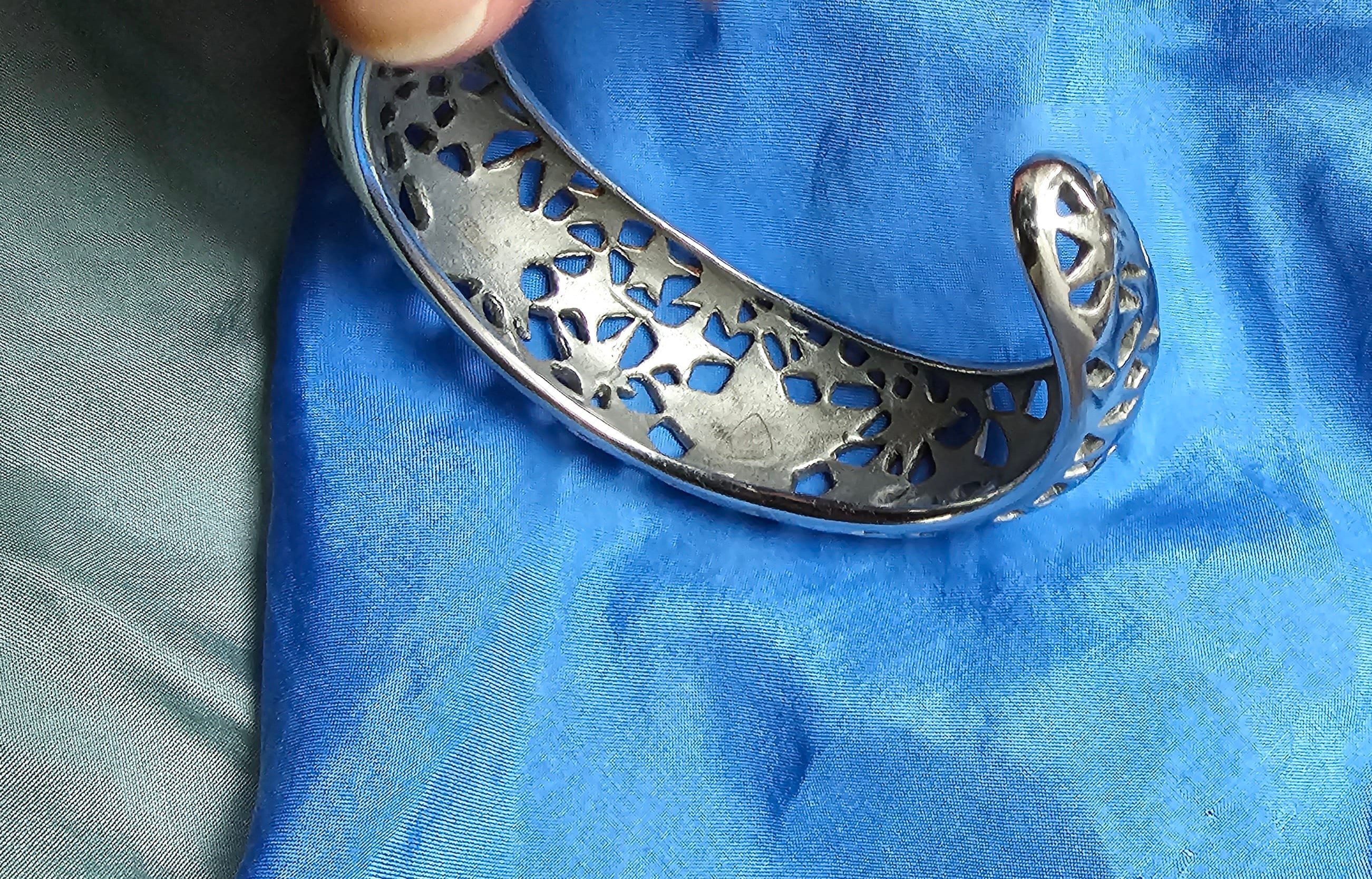 Thierry Mugler Bracelet, Stamped and Signed, Star Collection