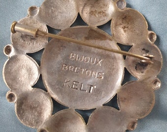 Broche KELT Ancienne - Bijou Breton Régional En Argent Massif - Occasion