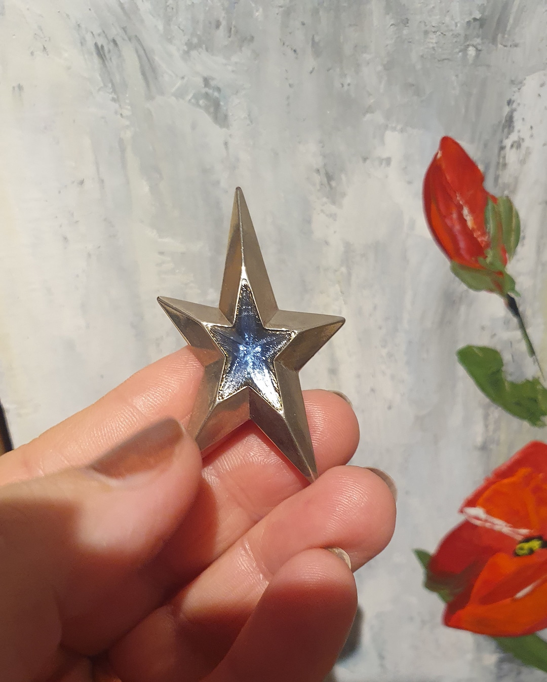 Broche Vintage Signée THIERRY MUGLER Angel - Argentée, En Alliage Métallique, Occasion Excellent état