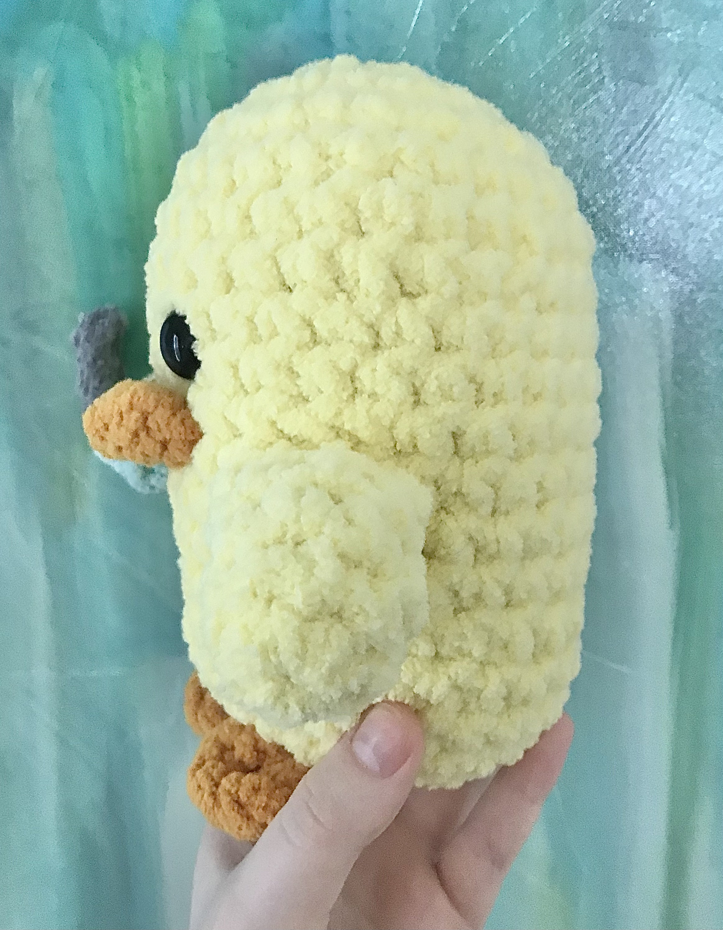 Crocheted Duck Holding Knife Stuffed Animal Handmade Meme Etsy