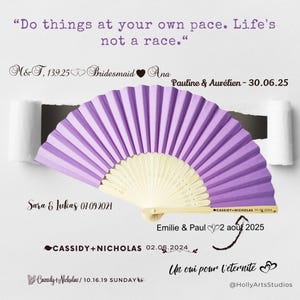Personalized paper fan on handle for  wedding favors paper fan customized paper fan personalized paper fans company promotion baby shower
