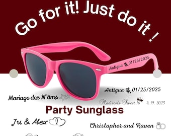 personalised sunglasses wedding favors bridal shower favors team gifts ideas bulk gifts for guests destination wedding custom sunglasses