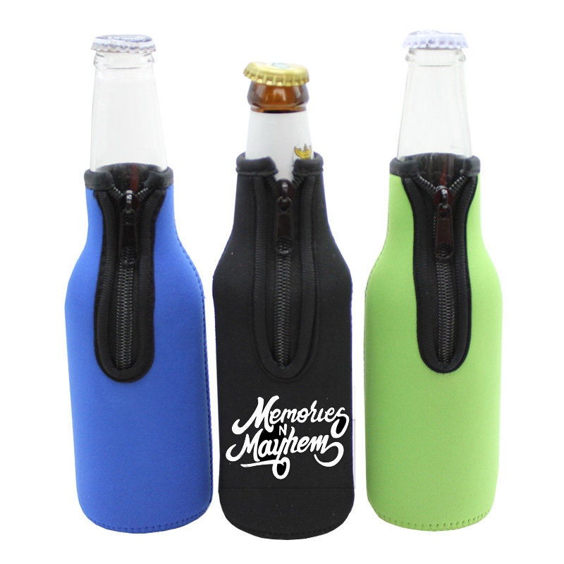 12 oz Zippered Bottle Koozie  Custom Printed Accessories – Salty