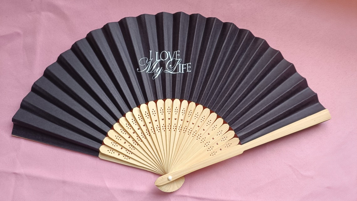 Fan Face Printed Paper Fan Wedding Favors Paper Fan Customized Etsy