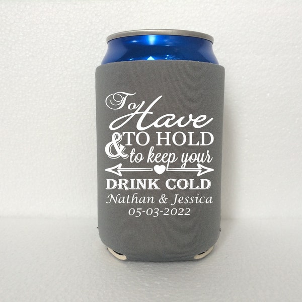 Personalized can  cooler wedding favors  wedding coozies custom beer coozies events gifts give away gifts stubby holder