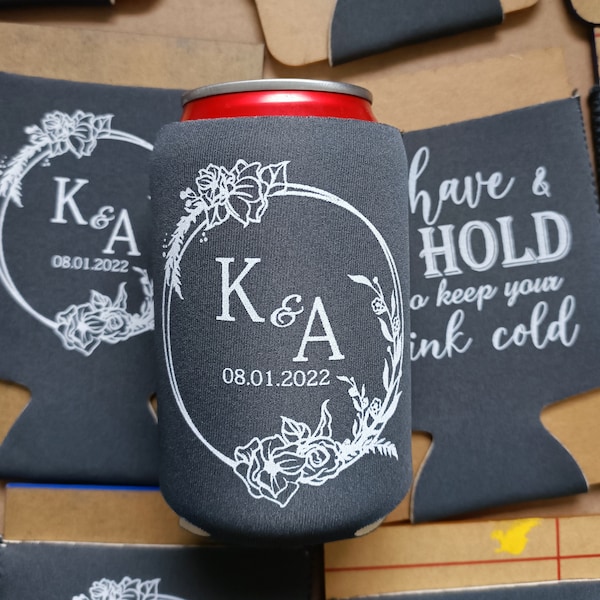 Personalized can cooler  custom can hugger  printed stubby holder for beer holder wedding faovrs ,wedding gifts party favors