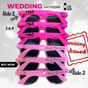 Occhiali da sole rosa per feste, personalizzati con il nome della futura sposa, bomboniere per addii al nubilato all'estero, matrimonio a tema UV400, bomboniere per matrimonio