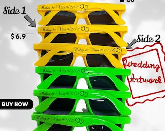 Bulk Personalized sunglasses, Personalised wedding Sunglasses ,Bulk Gifts For Guests ,Party Sunglasses, Bridesmaid Gifts for wedding.