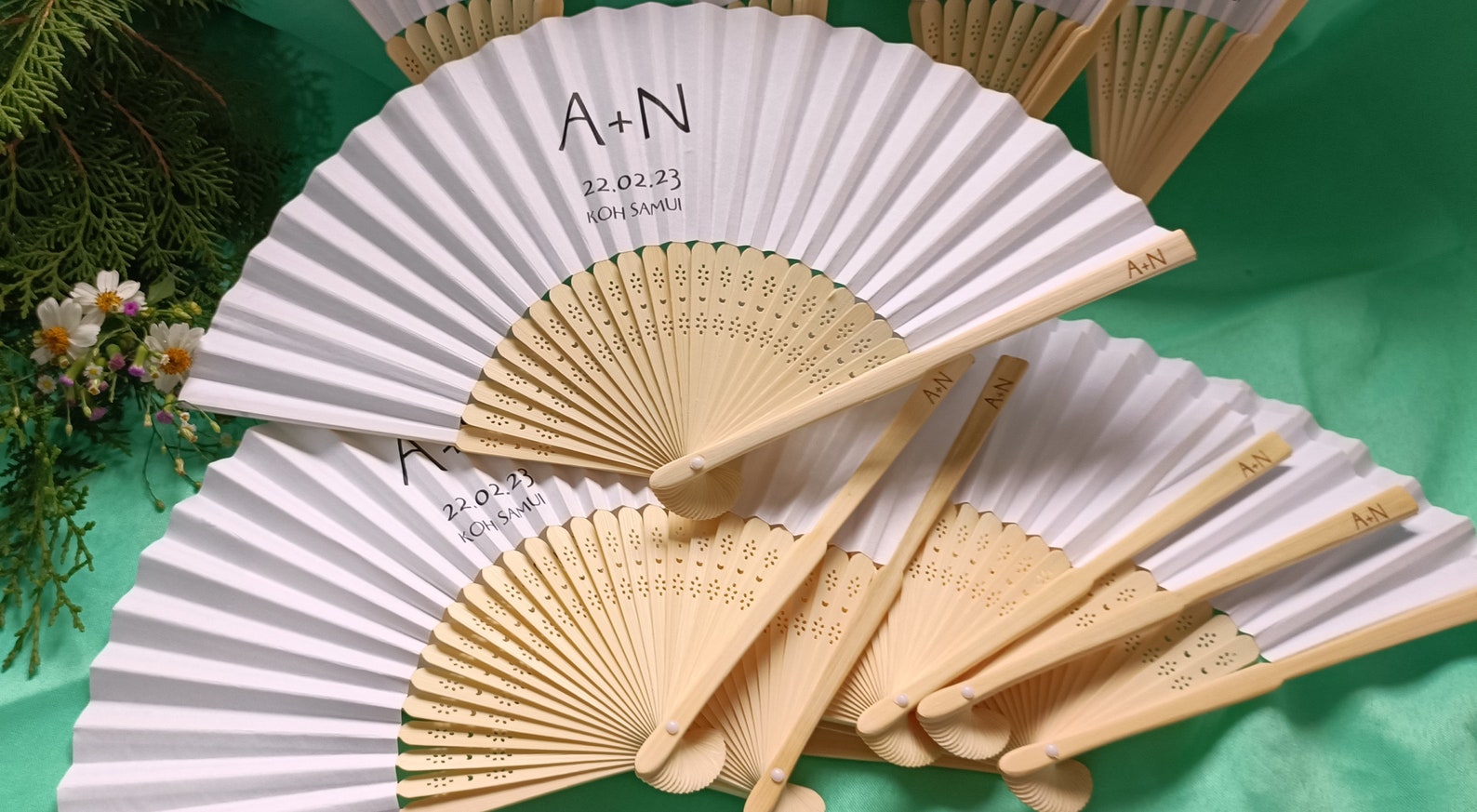 Custom Paper Fans on Handle and Fan Face. Printed Paper Fans Etsy