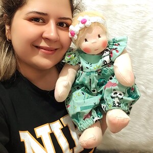 38cm-15Inch Waldorf Style Baby Doll Custom Made Steiner Doll,Waldorf Doll,Handmade Doll,Soft & Eco-Friendly, Perfect for Kids and Collectors