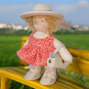 20 Cm Waldrof Inspired Doll, Perfect Gift for Kids, Art Dolls, Birthday Gift, Handmade Doll, Eco-Friendly Toy for Babies, (Ready to ship)