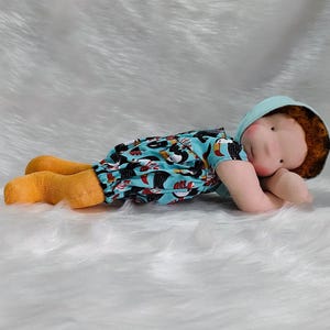 Handmade 15 inch Waldorf Doll: Organic Cotton Newborn Baby Doll