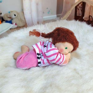 11 Inch / 28 cm Waldorf Crawling Baby Doll, Handmade Waldorf Doll, Waldorf Puppen, Eco Friendly, First Baby Doll Gift for New Born
