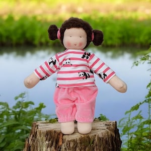 Handmade Waldorf Doll with Clothes: Organic Cotton Rag Doll, 14 Inch