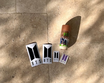 Pegatinas con el logo de BTS para vasos, coches, portátiles, espejos, ventanas y mucho más.