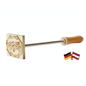 Spersonalizowany znaczek firmowy „Made in Germany” bez prądu do drewna i skóry