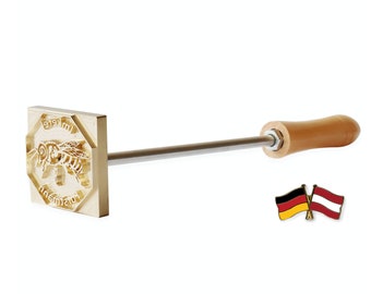 Personalisierter Brennstempel "Made in Germany" ohne Strom für Holz und Leder