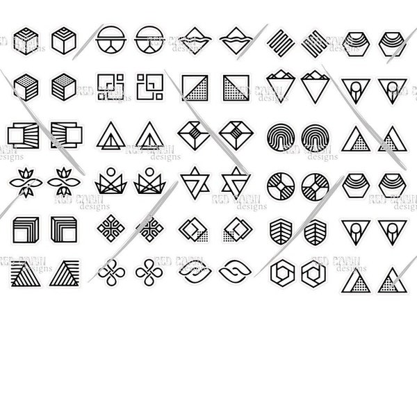 30 pairs geometric earring laser cutouts SVG PNG, Instant Download