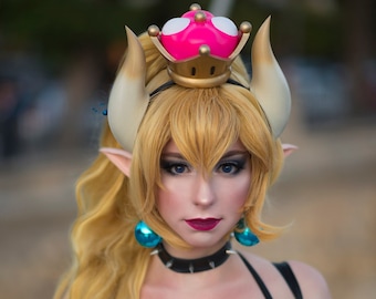 Diadema Bowsette Con Corona Y Cuernos