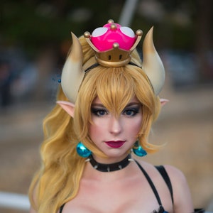 Diadema Bowsette Con Corona Y Cuernos