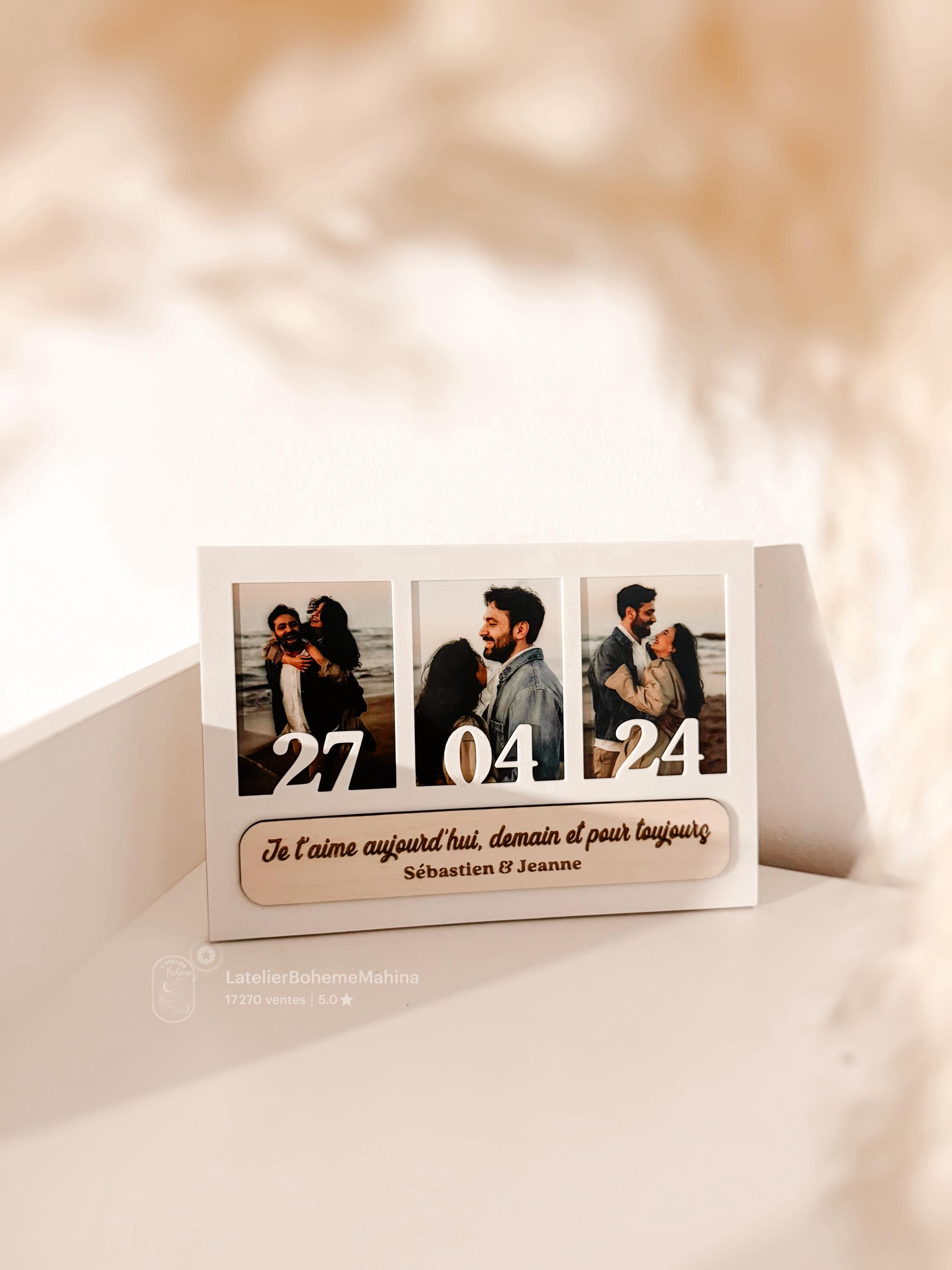 First Date Photo Frame Personalized Couple Photo Frame With Date – Original Anniversary Gift ...