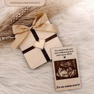 Surprise pregnancy gift box in shape, request or announcement to personalize