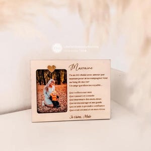 Personalized engraved photo frame with photo – Gift for Grandma, Mom, Godmother, Godfather, Grandpa – Grandparents' Day and family