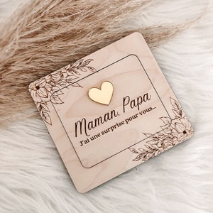 Pregnancy announcement box with ultrasound photo