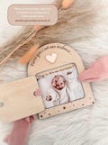 Personalized surprise request box with child's photo, godmother or godfather request product logo