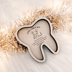 Personalized baby tooth box, little mouse, for children