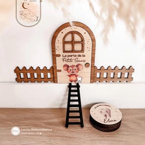 Porta della Fatina dei Denti + Scatola dei Denti Personalizzata – Porta della Fatina dei Denti con Nome – Regalo per la Perdita dei Denti – Decorazione per la Cameretta dei Bambini